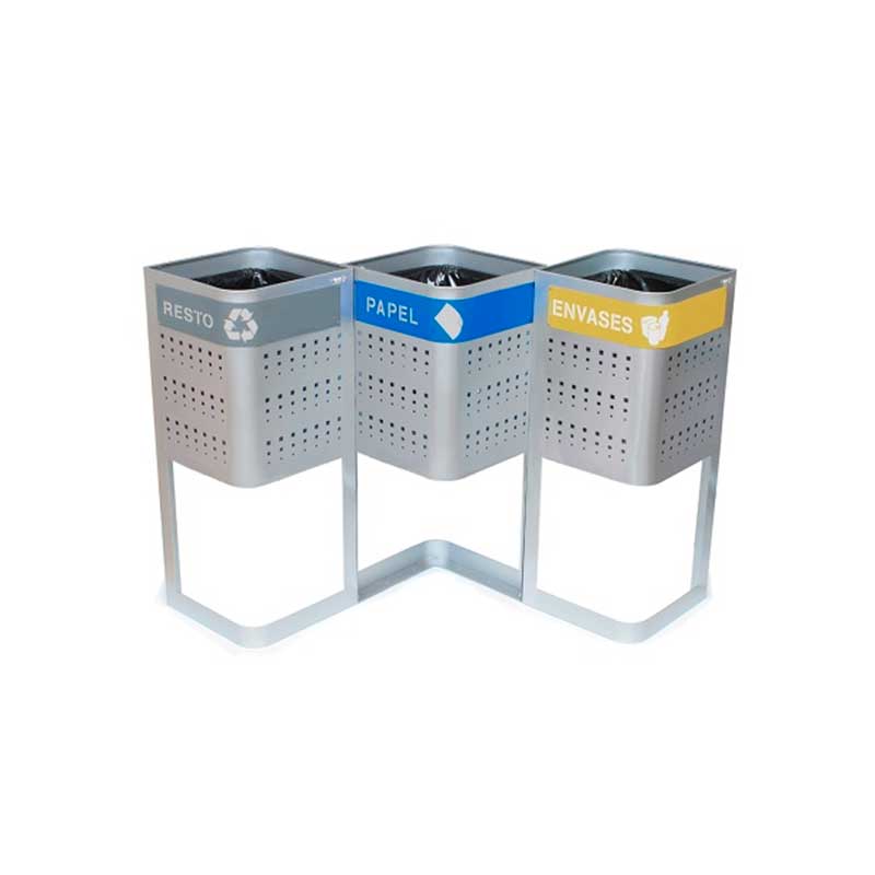 Paperera de reciclatge exterior Atenes 50L